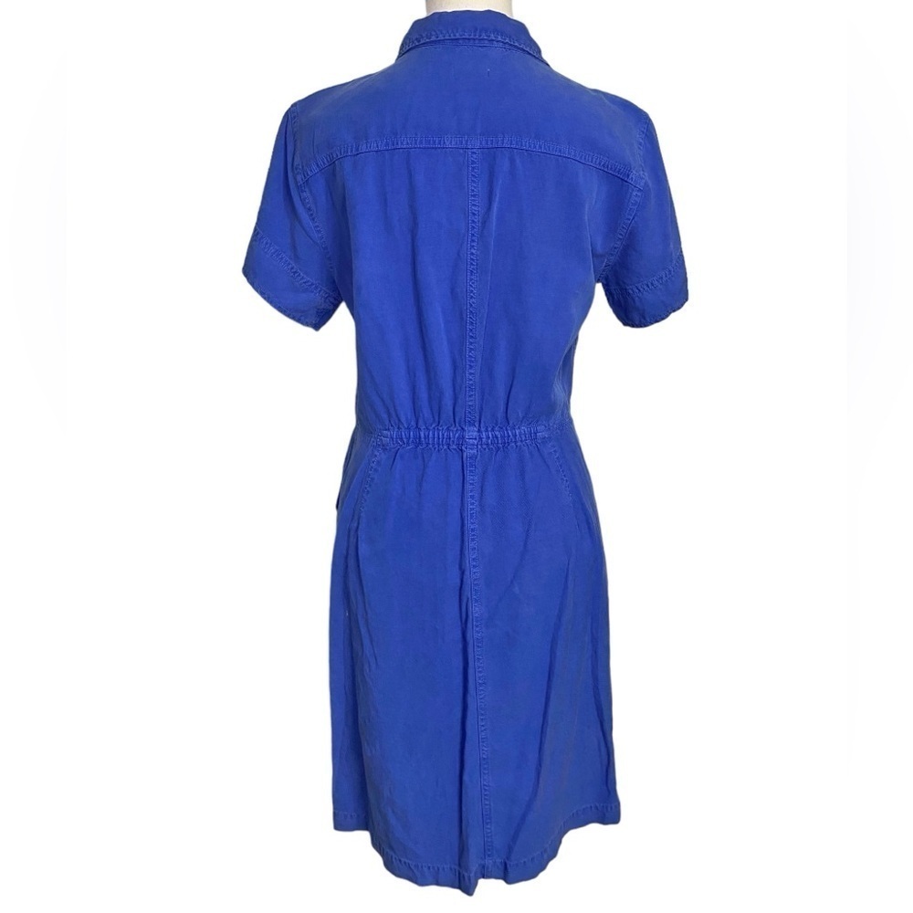 J. Crew Drapey Oxford Safari Dress, Blue - Picture 2 of 16